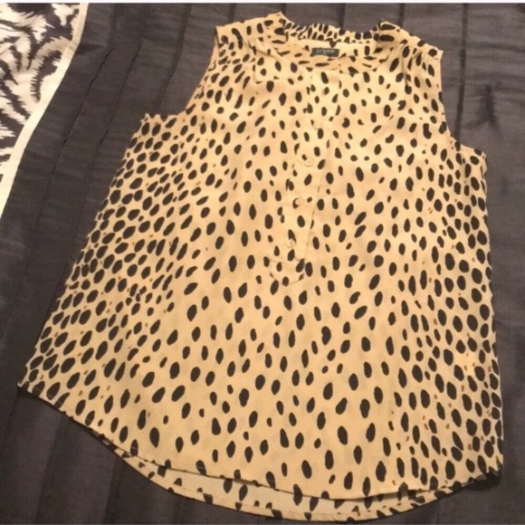 J. Crew wildcat sleeveless blouse cheetah leopard - Picture 2 of 8
